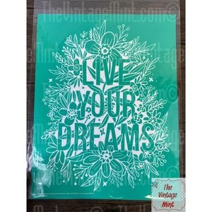 chalk couture silk screen transfers stencil blooming botanicals selection dream